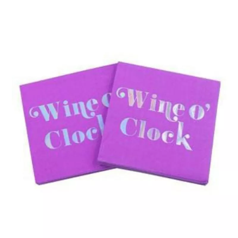 "Wine 'O Clock" Cocktail Napkins